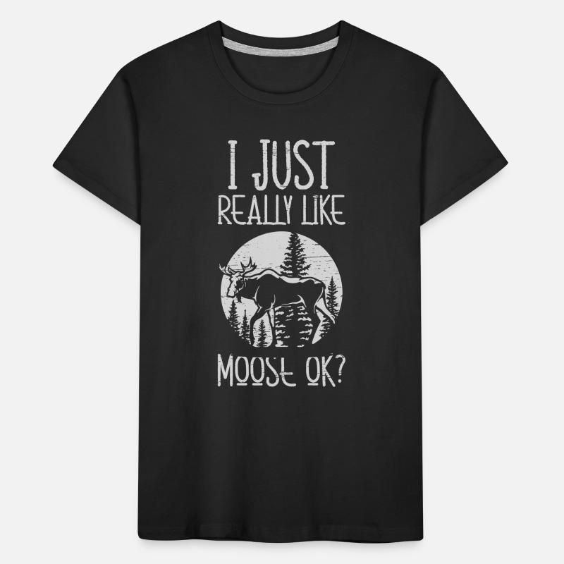 Ich mag Elch einfach sehr ok Kinder Premium Bio T-Shirt