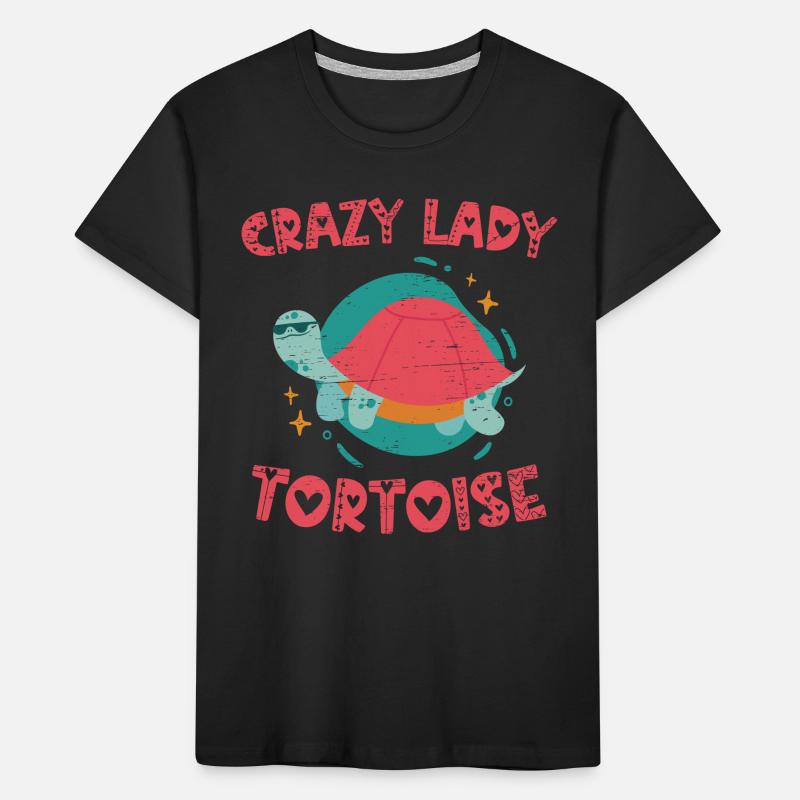 Crazy Tortoise Lady for a Reptile Shell Lover Kids' Premium Organic T-Shirt