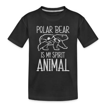Polar Bear Is My Spirit Animal Wildlife Cub - Kids' Premium Organic T-Shirt - black - Front