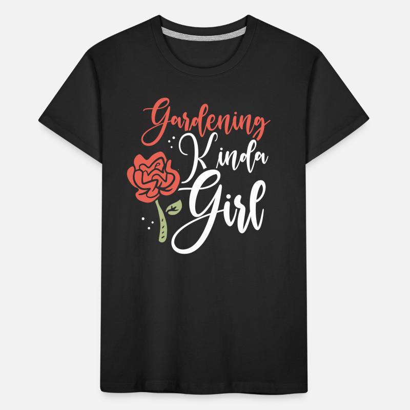 Gartenarbeit, Ein Bisschen Mädchen Kinder Premium Bio T-Shirt