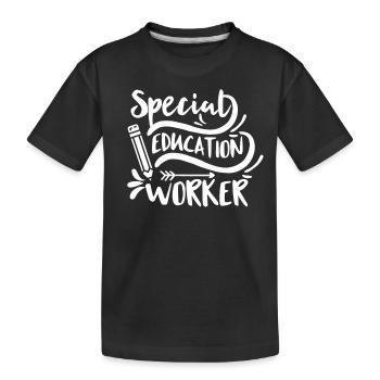 Travailleurs de l’enfance en difficulté Enseignants de l’enfance en difficulté - T-shirt bio Premium Enfant - noir - Devant