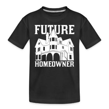Futur propriétaire propriétaire propriétaire - T-shirt bio Premium Enfant - noir - Devant