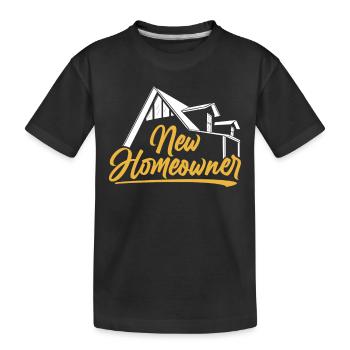 Maison de propriétaire propriétaire neuf - T-shirt bio Premium Enfant - noir - Devant