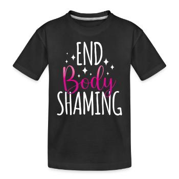 Body Shaming Cesser de fumer Body shaming Arrêter d’ennuyer - T-shirt bio Premium Enfant - noir - Devant