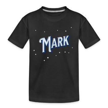 Mark Namen personalisiert - Kinder Premium Bio T-Shirt - Schwarz - Vorne