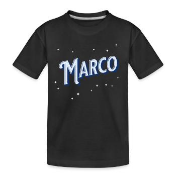 Nom Marco personnalisé - T-shirt bio Premium Enfant - noir - Devant
