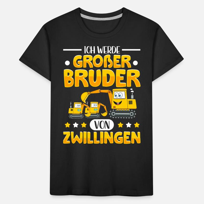 Ich werde ein Großer Bruder 2023 Kinder Premium Bio T-Shirt