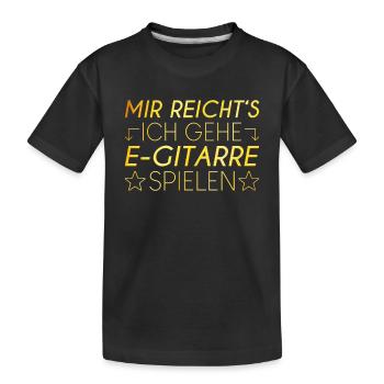 E Gitarre Spruch - Kinder Premium Bio T-Shirt - Schwarz - Vorne