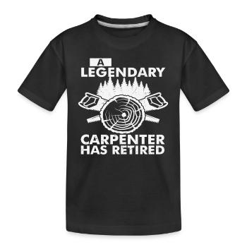 Ein legendärer Schreiner ist in den Ruhestand getreten - Kinder Premium Bio T-Shirt - Schwarz - Vorne