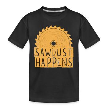 La sciure de bois se produit - T-shirt bio Premium Enfant - noir - Devant