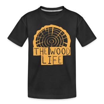 Le sculpteur sur bois Wood Life - T-shirt bio Premium Enfant - noir - Devant