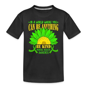 Dans un monde où vous pouvez être gentil - T-shirt bio Premium Enfant - noir - Devant