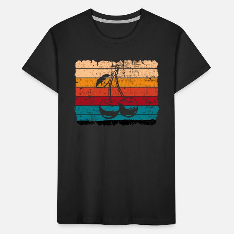 Cherry Fruit Lover Retro Healthy Gift idea Kinder Premium Bio T-Shirt