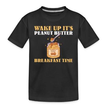 T-shirt petit-déjeuner au beurre de cacahuète - T-shirt bio Premium Enfant - noir - Devant