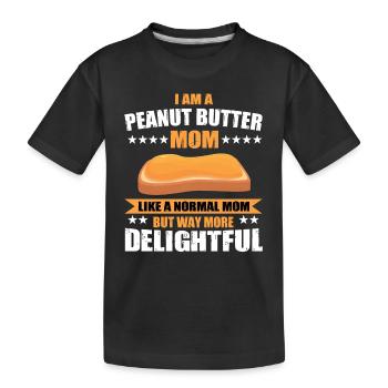 Lustige Erdnussbutter Mama - Kinder Premium Bio T-Shirt - Schwarz - Vorne