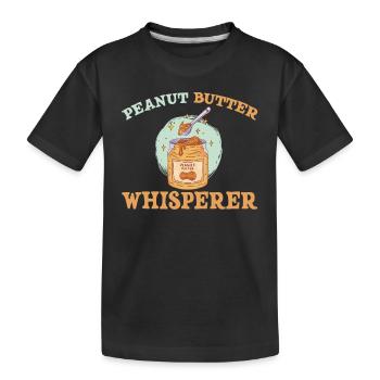 Chuchoteur de beurre de cacahuète - T-shirt bio Premium Enfant - noir - Devant