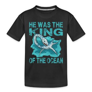 Velociraptor für einen Dino Fan und Dinosaurier - Kinder Premium Bio T-Shirt - Schwarz - Vorne