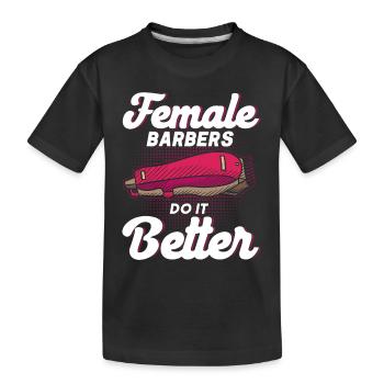 Hairdresser Saying Gift Hair Salon Hairdresser - Kids' Premium Organic T-Shirt - black - Front