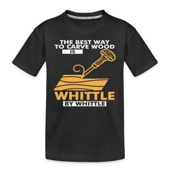 Der beste Weg, um das Holz zu schnitzen, ist Whittle by - Kinder Premium Bio T-Shirt - Schwarz - Vorne