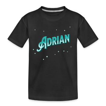 Adrian name personalized - Kids' Premium Organic T-Shirt - black - Front