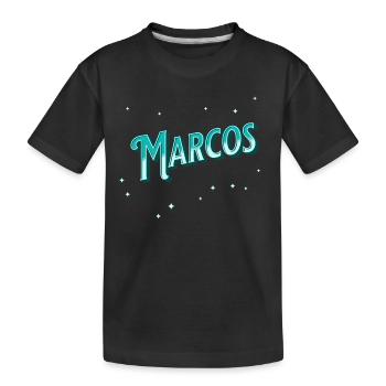 Le nom de Marco personnalisé - T-shirt bio Premium Enfant - noir - Devant