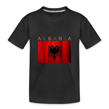 Albanie Drapeau Tirana - T-shirt bio Premium Enfant - noir - Devant