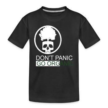 Ne paniquez pas Allez Bio Citations Bio - T-shirt bio Premium Enfant - noir - Devant