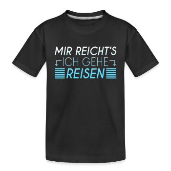 Reisen Spruch - Kinder Premium Bio T-Shirt - Schwarz - Vorne