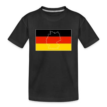 Germany Flag - Kids' Premium Organic T-Shirt - black - Front