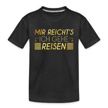 Reisen Spruch - Kinder Premium Bio T-Shirt - Schwarz - Vorne