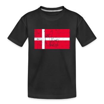 Drapeau du Danemark - T-shirt bio Premium Enfant - noir - Devant