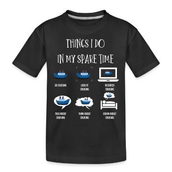 Amateurs de croisières, croisière familiale - T-shirt bio Premium Enfant - noir - Devant