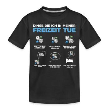 Brettspiele, Brettspiel, Brettspiele Spielen - Kinder Premium Bio T-Shirt - Schwarz - Vorne