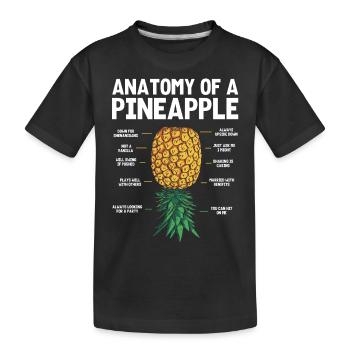 Sur la tête de l’anatomie de l’ananas - T-shirt bio Premium Enfant - noir - Devant