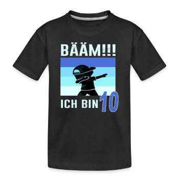 10. Geburtstag Bääm Ich Bin 10 Jahre Geschenk - Kinder Premium Bio T-Shirt - Schwarz - Vorne