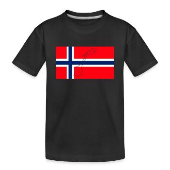 Norwegen - Kinder Premium Bio T-Shirt - Schwarz - Vorne
