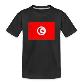 Drapeau de la Tunisie - T-shirt bio Premium Enfant - noir - Devant