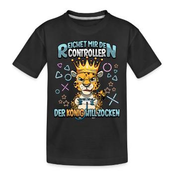 Zocken Reichet mir den Controller Gaming - Kinder Premium Bio T-Shirt - Schwarz - Vorne
