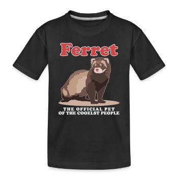 Frettchen Besitzer Ferret Geschenk - Kinder Premium Bio T-Shirt - Schwarz - Vorne