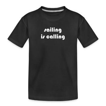 Voile - la voile appelle - T-shirt bio Premium Enfant - noir - Devant