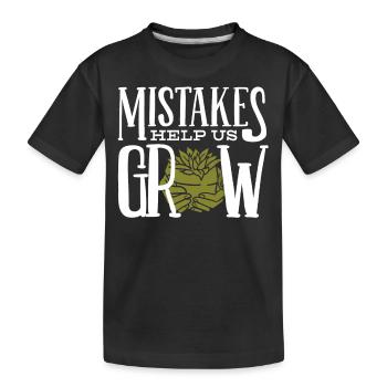 Les erreurs nous aident à grandir - T-shirt bio Premium Enfant - noir - Devant