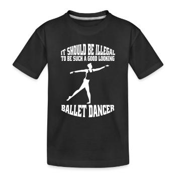 Ballett Geschenk Tanz Tänzerin Ballerina Tanzkurs - Kinder Premium Bio T-Shirt - Schwarz - Vorne