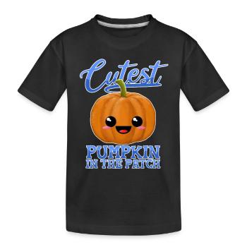 Cutest Pumpkin in the Field Kids Halloween Costume - Kids' Premium Organic T-Shirt - black - Front