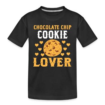 Schokoladenkeks Liebhaber - Kinder Premium Bio T-Shirt - Schwarz - Vorne