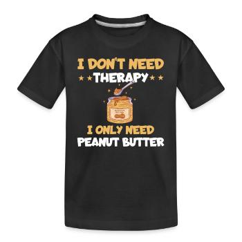 Peanut butter - Kids' Premium Organic T-Shirt - black - Front