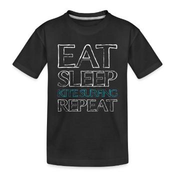 Nourriture Sleep Kiting - T-shirt bio Premium Enfant - noir - Devant