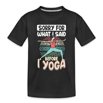 Zen Meditation Spirituelle Achtsamkeit Yogi - Kinder Premium Bio T-Shirt - Schwarz - Vorne