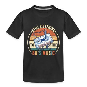 90s 90s 90s Party - Kids' Premium Organic T-Shirt - black - Front