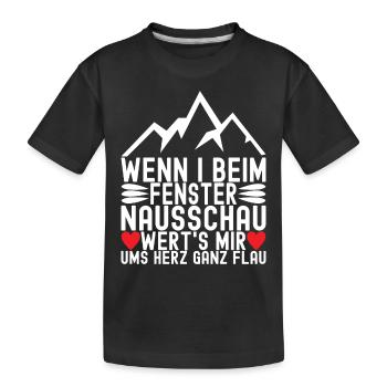 Allgäu Bayern - Kinder Premium Bio T-Shirt - Schwarz - Vorne