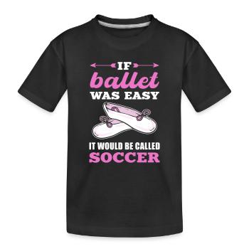 Ballet Ballet Ballet Danseur École de danse Danseur - T-shirt bio Premium Enfant - noir - Devant
